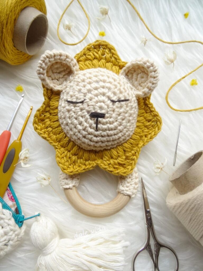 Meet Bali the Lion Rattle: A Roaringly Cute Crochet Pattern for Baby