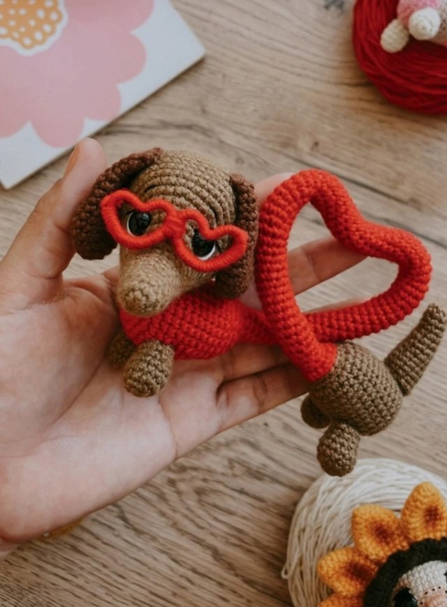 Love at First Stitch: Crochet Your Own Heart-Shaped Dachshund!