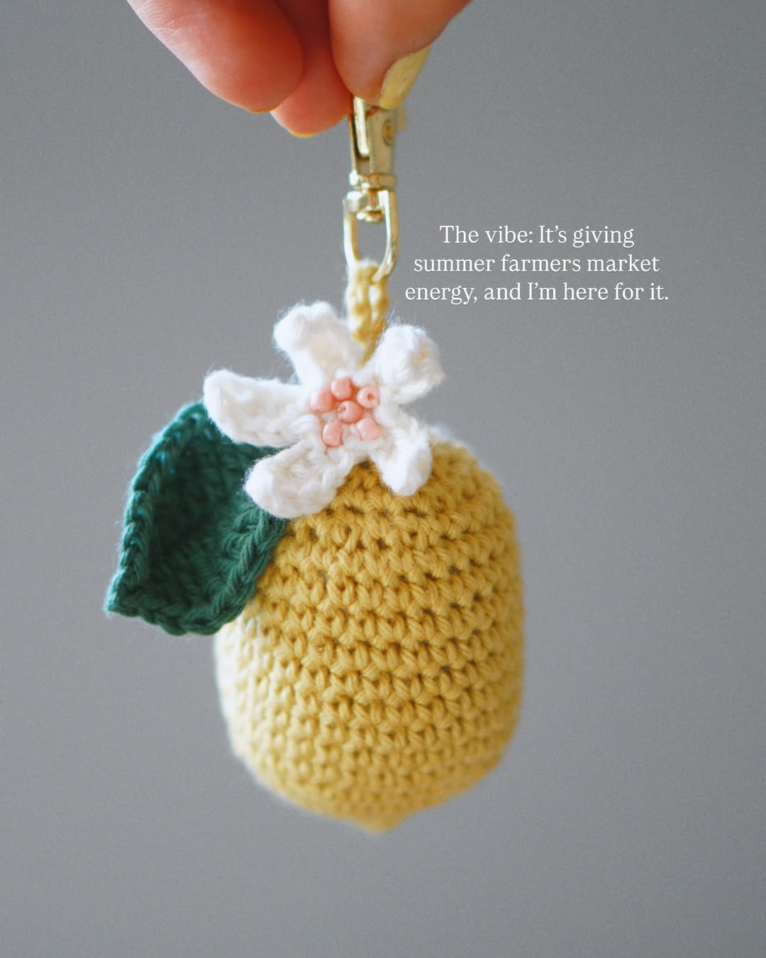 Squeeze the Day: Crochet Your Own Adorable Lemon Bag Charm!