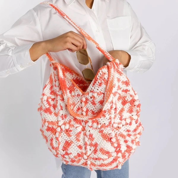 Colorful Popcorn Crochet Tote Bag Pattern: Easy Step-by-Step Tutorial