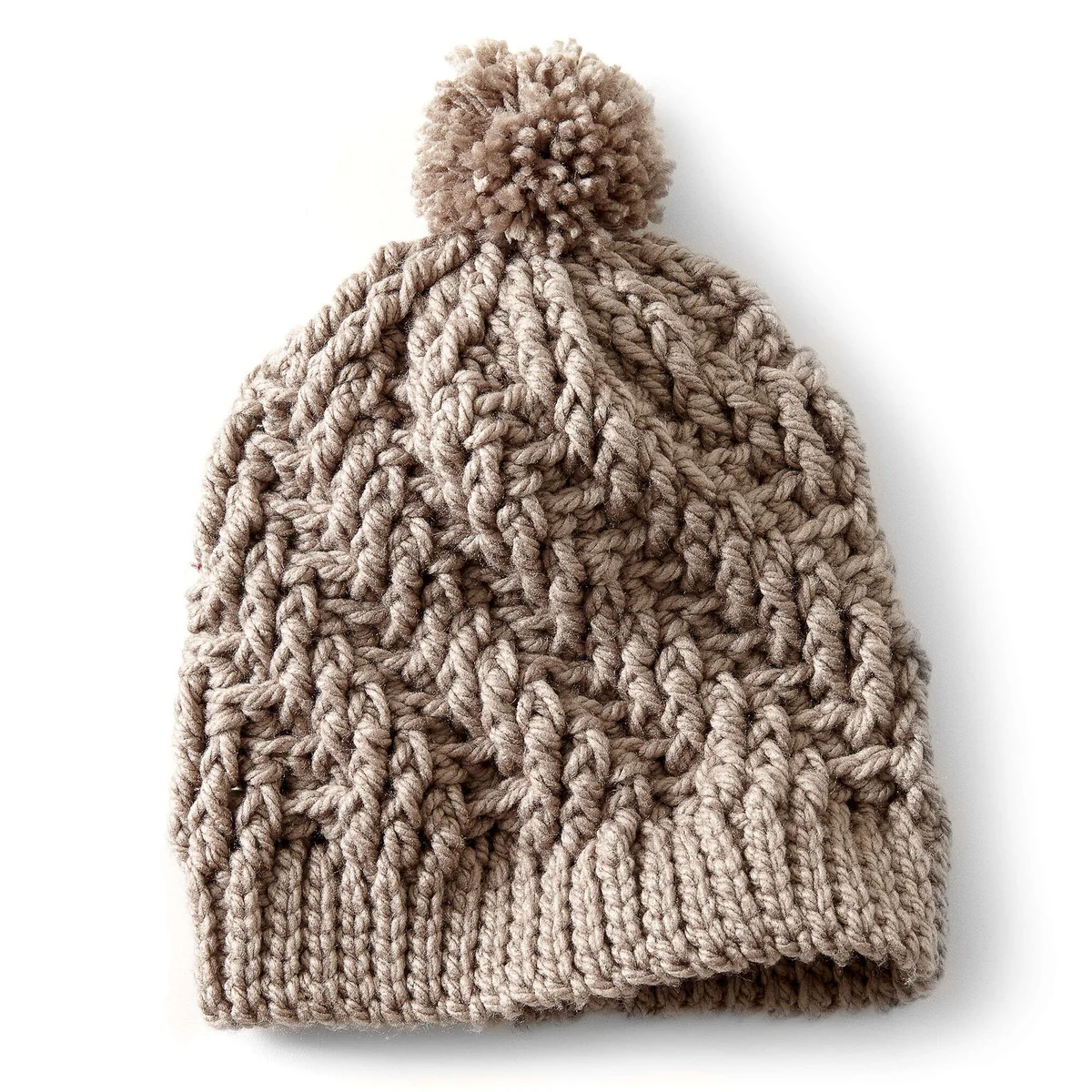 Easy Crochet Stepping Texture Hat: Chunky Beanie Pattern for Beginners