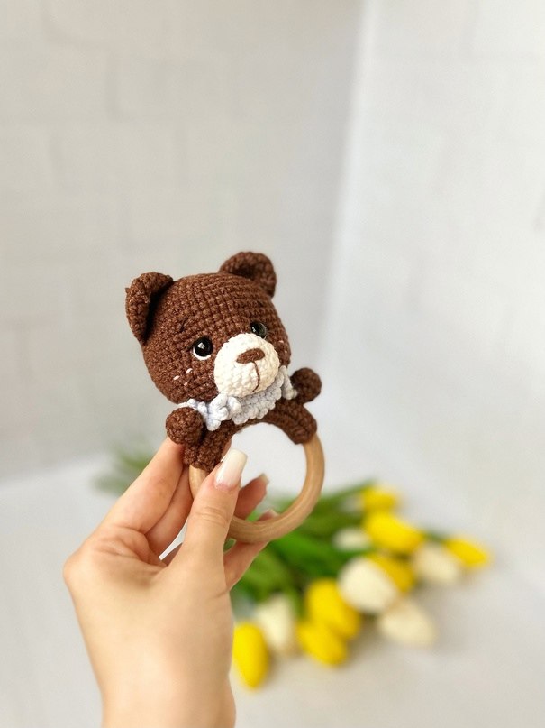 Free Crochet Baby Bear Rattle Pattern: Cute Amigurumi Teether Tutorial