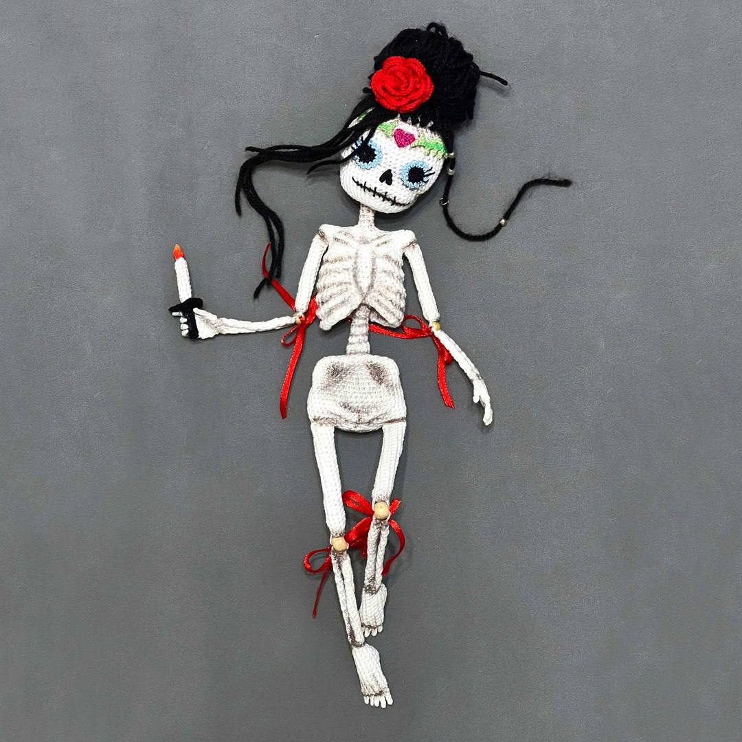 Hola Skeleton Doll Crochet Pattern: Spooky & Cute Amigurumi