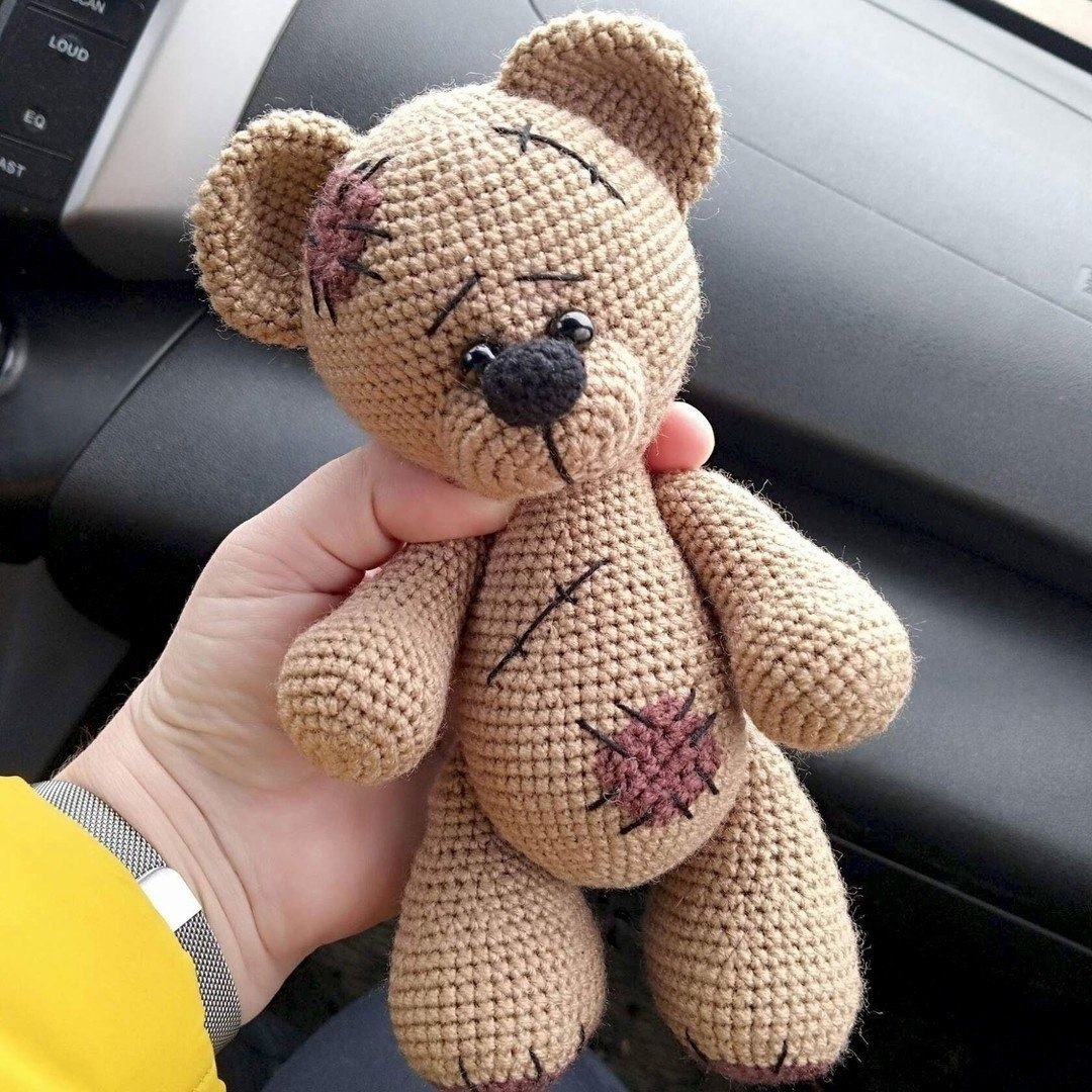 Patchwork Teddy Bear Crochet Pattern: DIY Amigurumi Tutorial